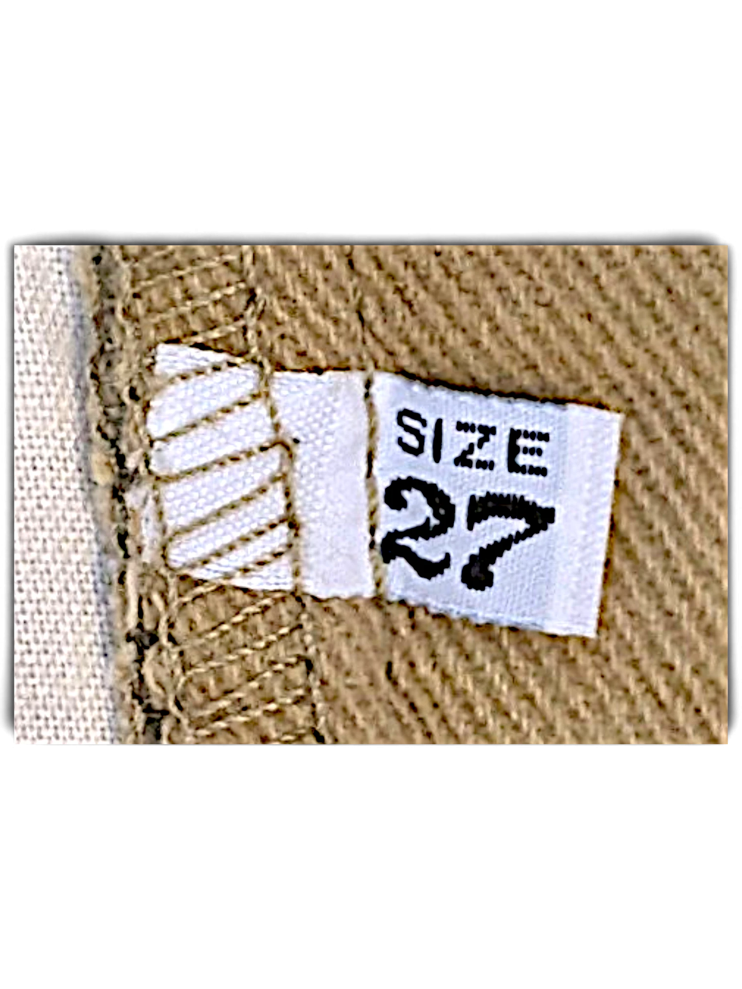 JAKE & IPI Moschino Jeans beige trousers size 27 label detail
