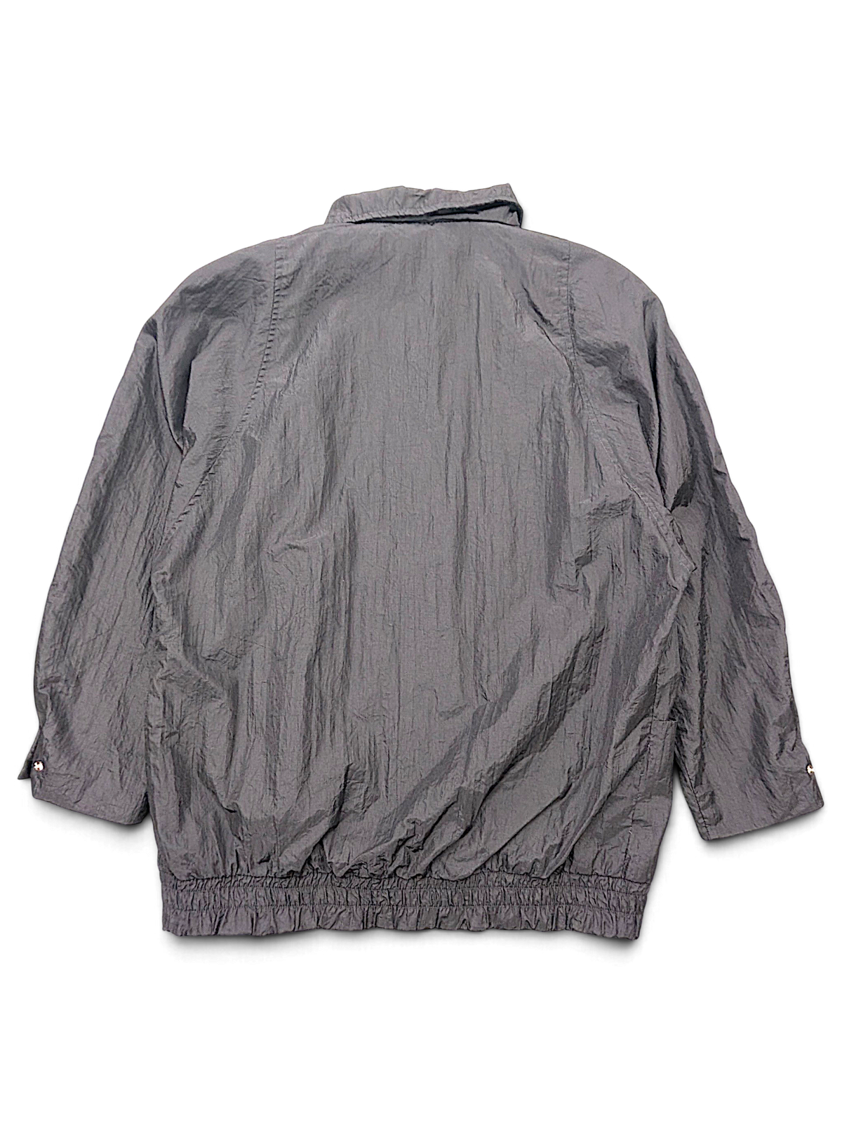 Kristen Blake Black Crinkle Windbreaker – M; back view (image 2 of 5).