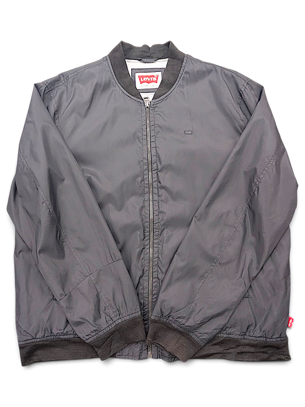 Levi's Black Nylon Bomber Jacket – XL; front view (image 1 of 10).