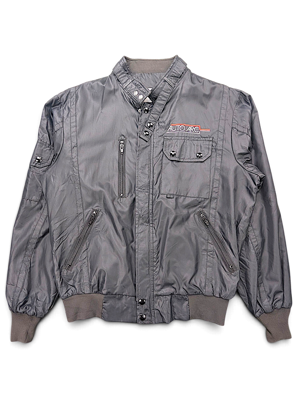 MBA Auto Arc Black Utility Bomber Jacket – L; back view (image 2 of 7).