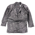 Wilsons Leather Black Thinsulate Belted Leather Coat – XS – front view.