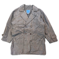 Towncraft Black Genuine Nappa Leather Double-Breasted Car Coat – L – front view.