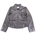 Fairweather Black Faux Leather Zip Jacket – M – front view.