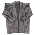 Unbranded Black Leather-Look Blazer with Missing Buttons – 38 – front view.