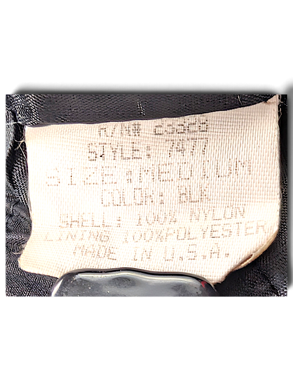 Kristen Blake Black Crinkle Windbreaker – M; detail view showing fabric, construction, label or condition (image 4 of 5).