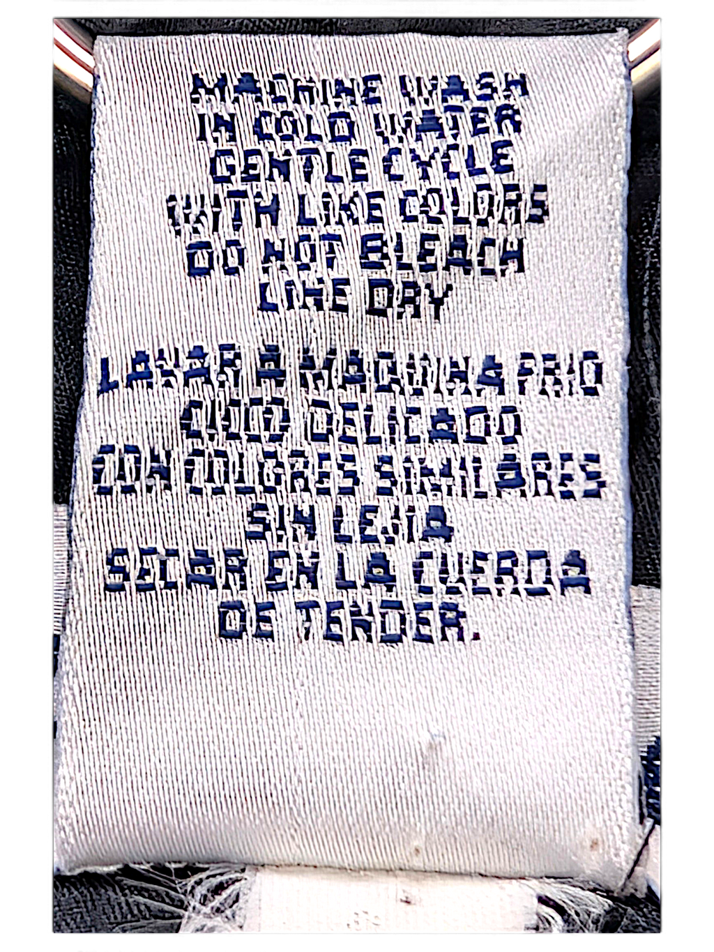 Lauren Brooke Black Baroque Chain Print Windbreaker – XL; brand, size, composition or care-label detail (image 4 of 4).