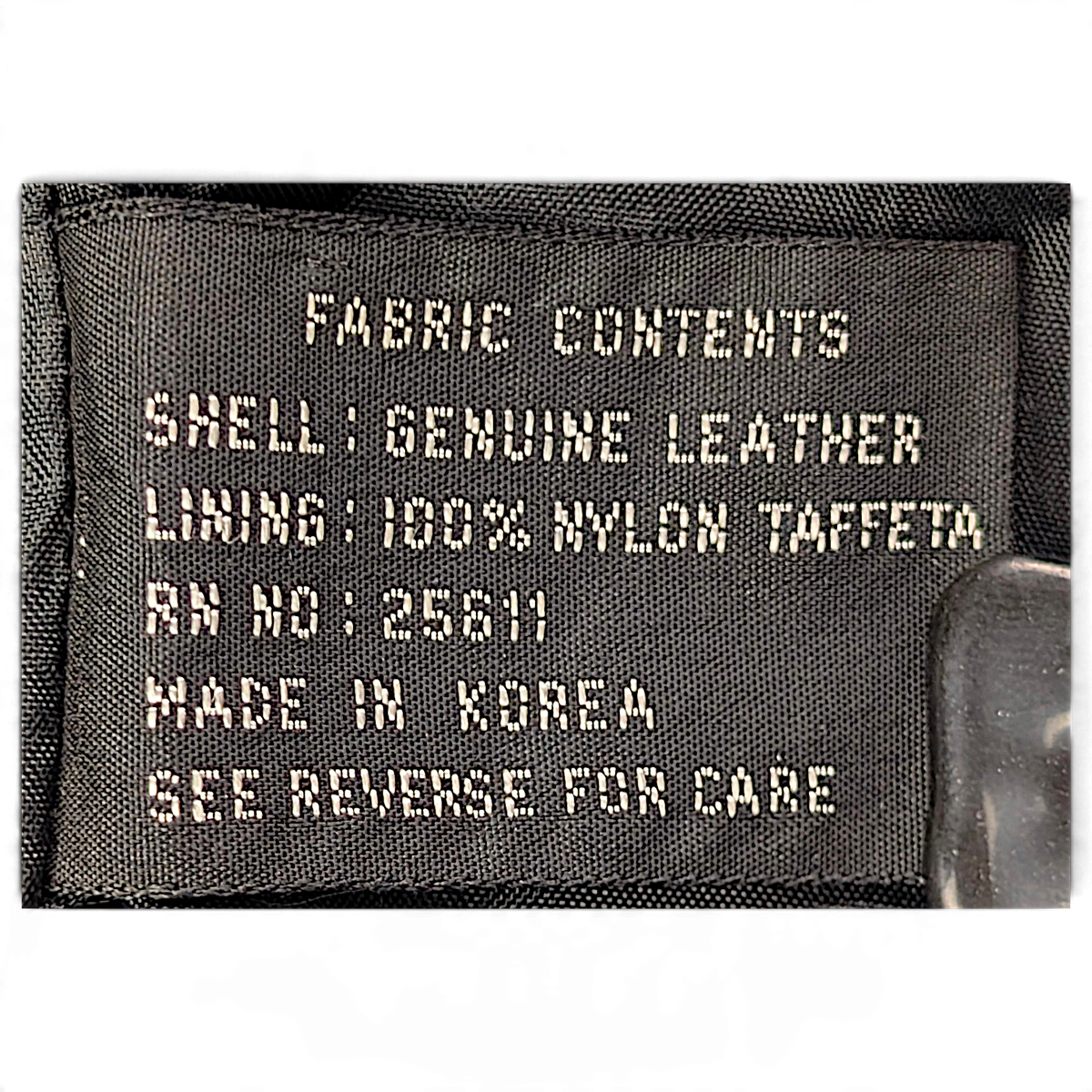 Vintage Black Genuine Leather Maxi Trench Coat Made in Korea – M – composition label.