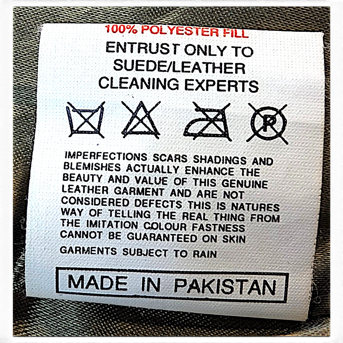 Unbranded Brown Genuine Leather Field Coat with Removable Liner – L – care label.