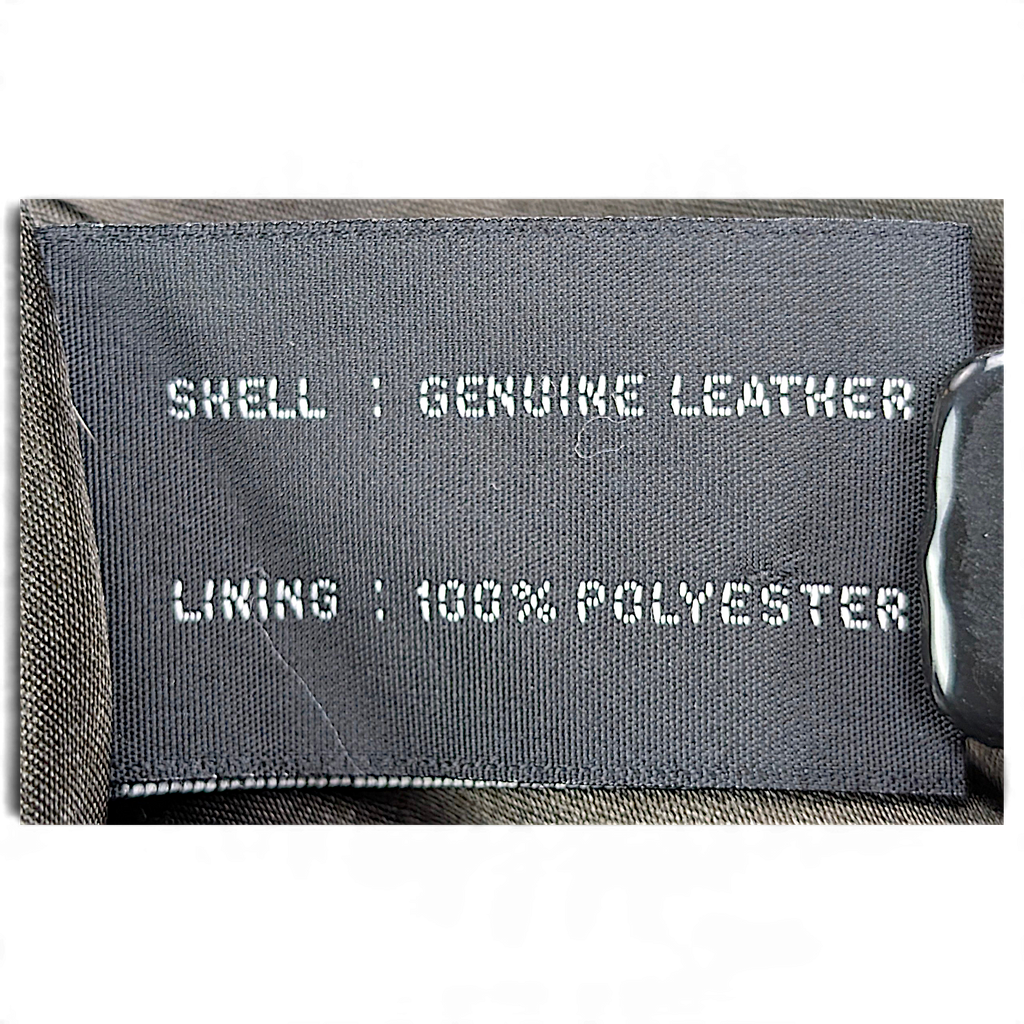 Lobi Lobi Brown Genuine Leather Car Coat – M – genuine leather composition label.
