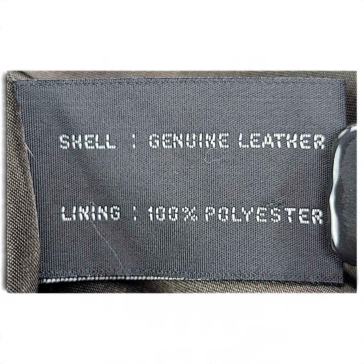 Lobi Lobi Brown Genuine Leather Car Coat – M – genuine leather composition label.