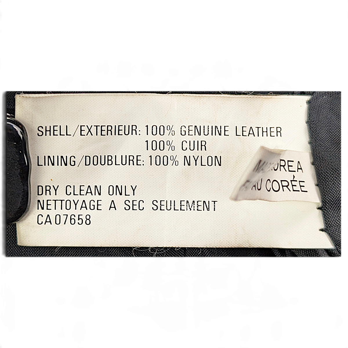Split End Ltd. Black Genuine Leather Trench Coat – M – genuine leather composition label.
