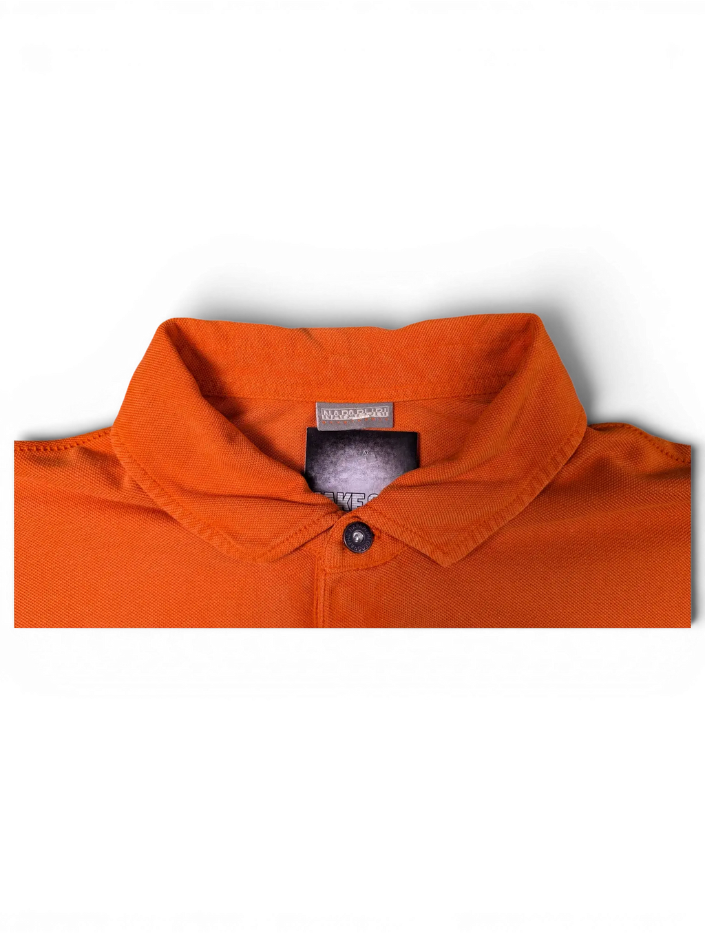 JAKE & IPI pre-owned bright orange Napapijri polo shirt with collar and button detail