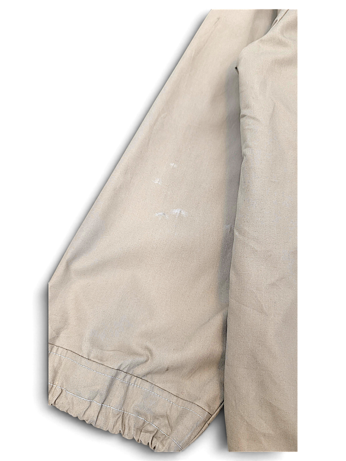 NAPCO Beige Teddy Lined Zip Jacket; Sleeve surface wear.