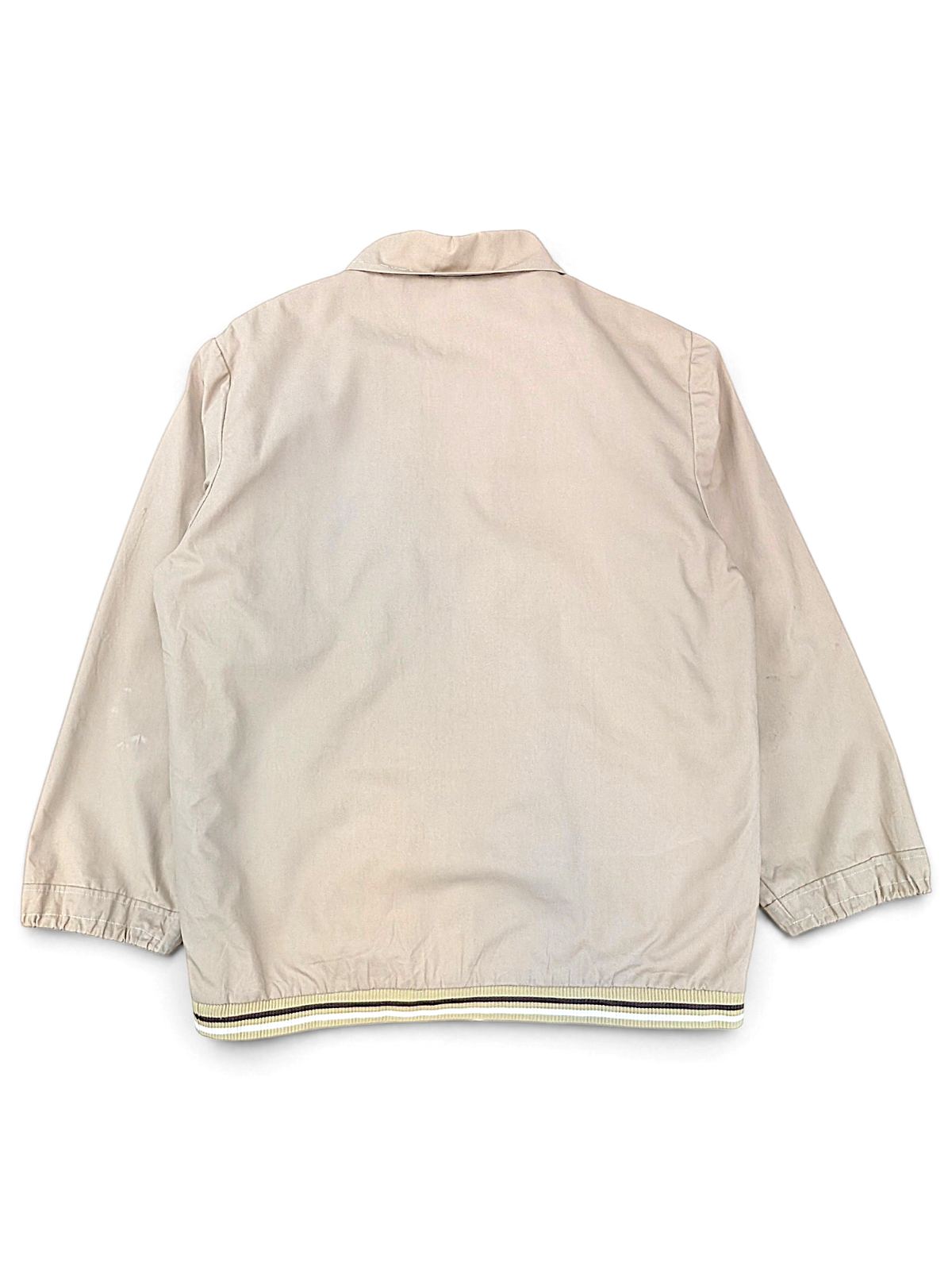 NAPCO Beige Teddy Lined Zip Jacket; Back view of the beige jacket.