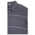 JAKE & IPI pre-owned navy Nautica polo shirt with subtle horizontal stripes and embroidered sail logo