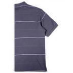 JAKE & IPI pre-owned Nautica navy blue polo shirt with subtle horizontal stripes and short sleeves