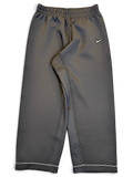 JAKE & IPI pre-owned black Nike Dri-FIT performance track pants with white contrast stitching and Swoosh logo