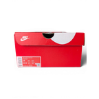JAKE & IPI Nike Dunk High Cargo Khaki sneaker box with white and green branding on a red cardboard background