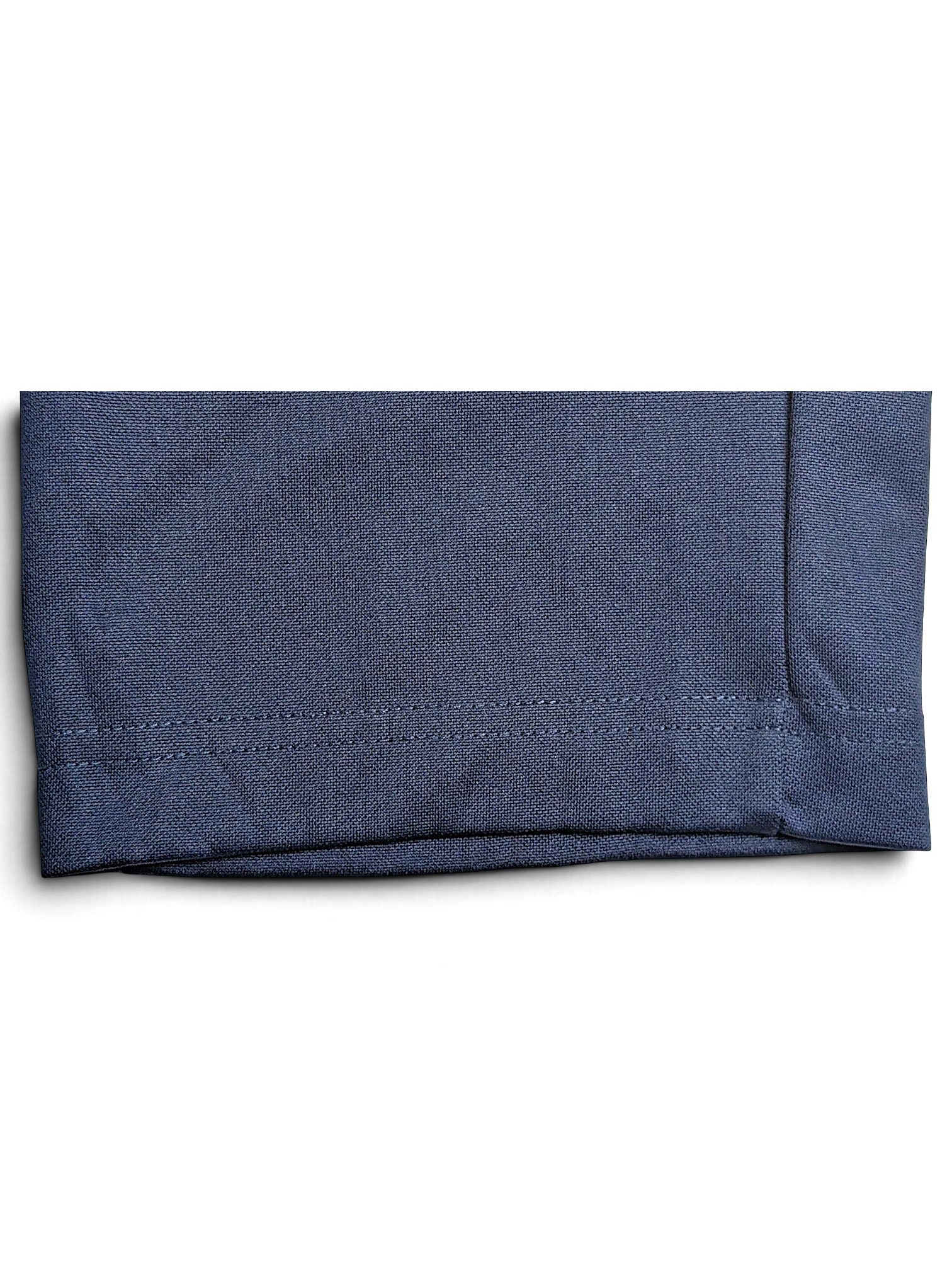 JAKE & IPI Nike Dri-FIT navy blue track pants hem detail showing straight leg construction
