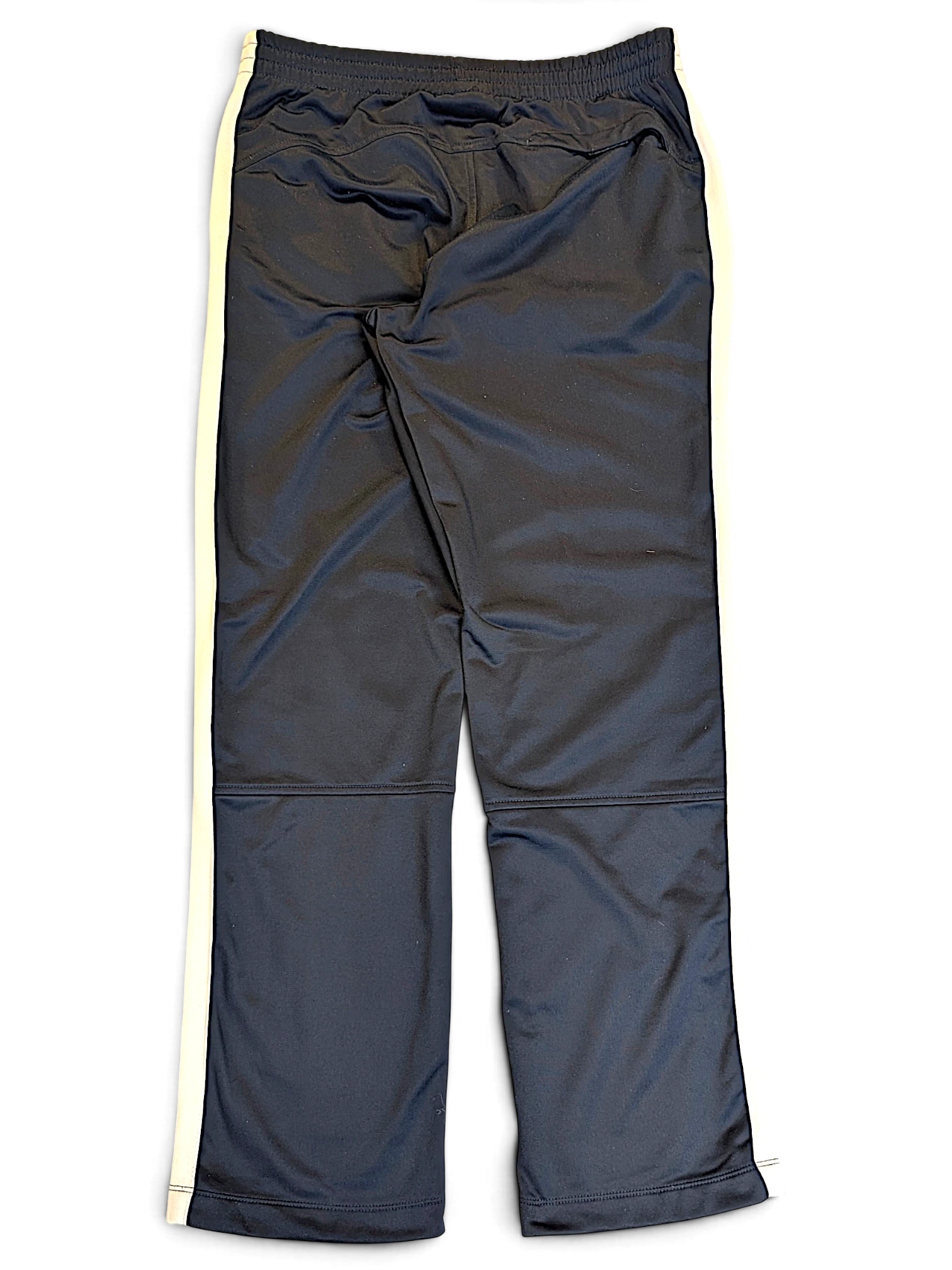 JAKE & IPI pre-owned Nike navy track pants with white side stripes and elasticated waistband