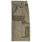 JAKE & IPI Bad Get It On workwear pants in olive green with reinforced double knee panels and utility pockets