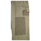 JAKE & IPI Bad Get It On olive green double knee workwear pants with cargo pocket and red logo detail