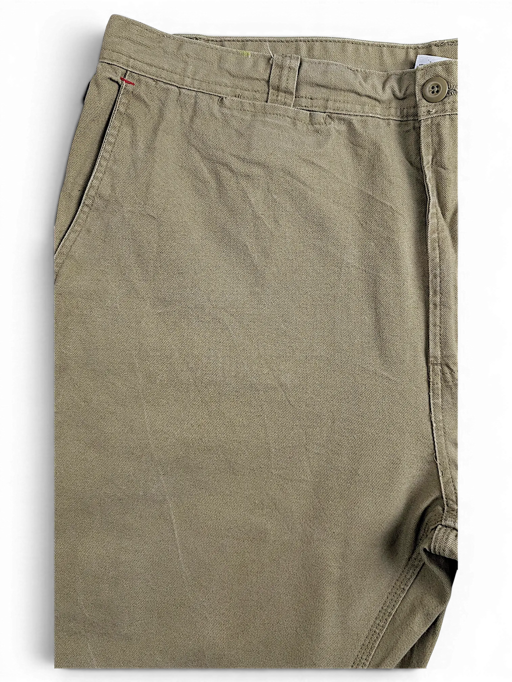 JAKE & IPI Bad Get It On double knee workwear pants in olive green canvas with reinforced stitching detail