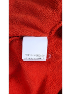 JAKE & IPI Icecream zip hoodie interior fabric texture with Japanese care label in bright orange cotton