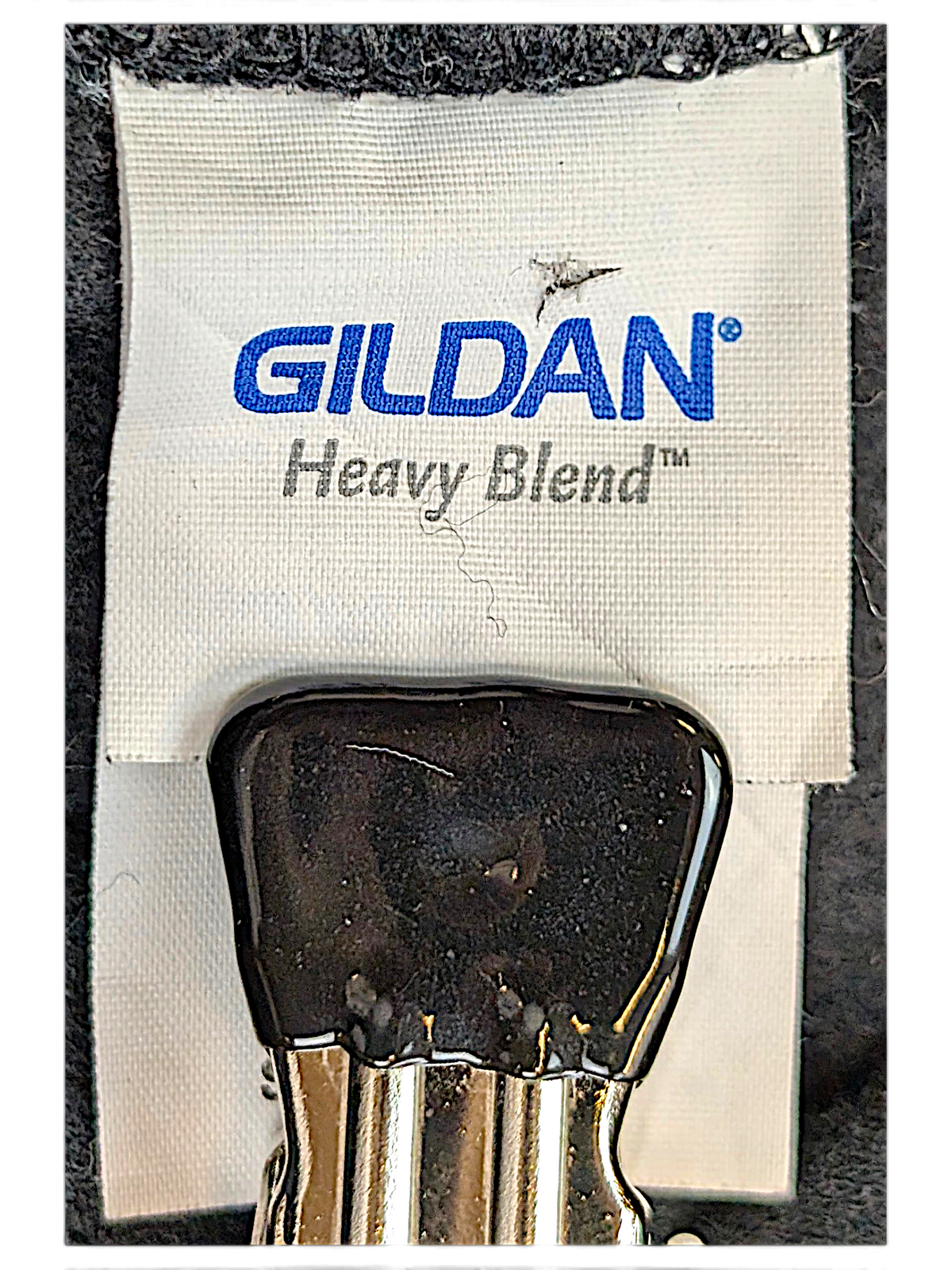 JAKE & IPI Outkast black hoodie featuring a Gildan Heavy Blend interior garment tag