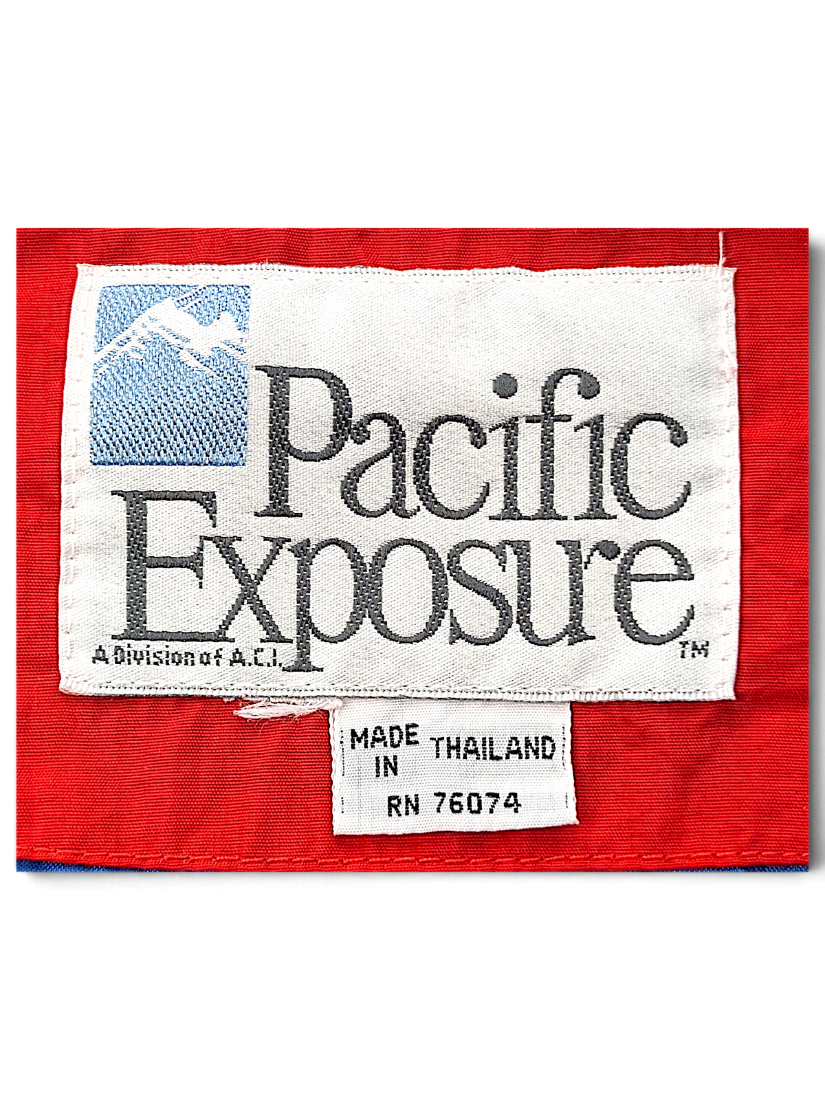 Pacific Exposure Red Hooded Windbreaker; brand, size, composition or care-label detail (image 5 of 5).
