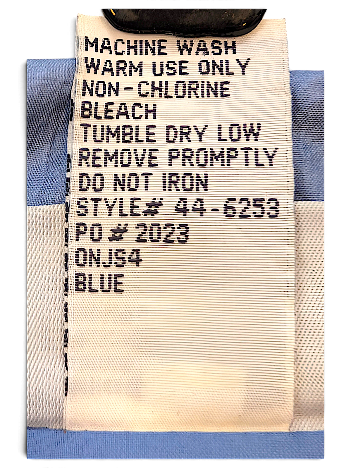 Blair Light Blue Floral Embroidered Longline Windbreaker – M; brand, size, composition or care-label detail (image 7 of 7).