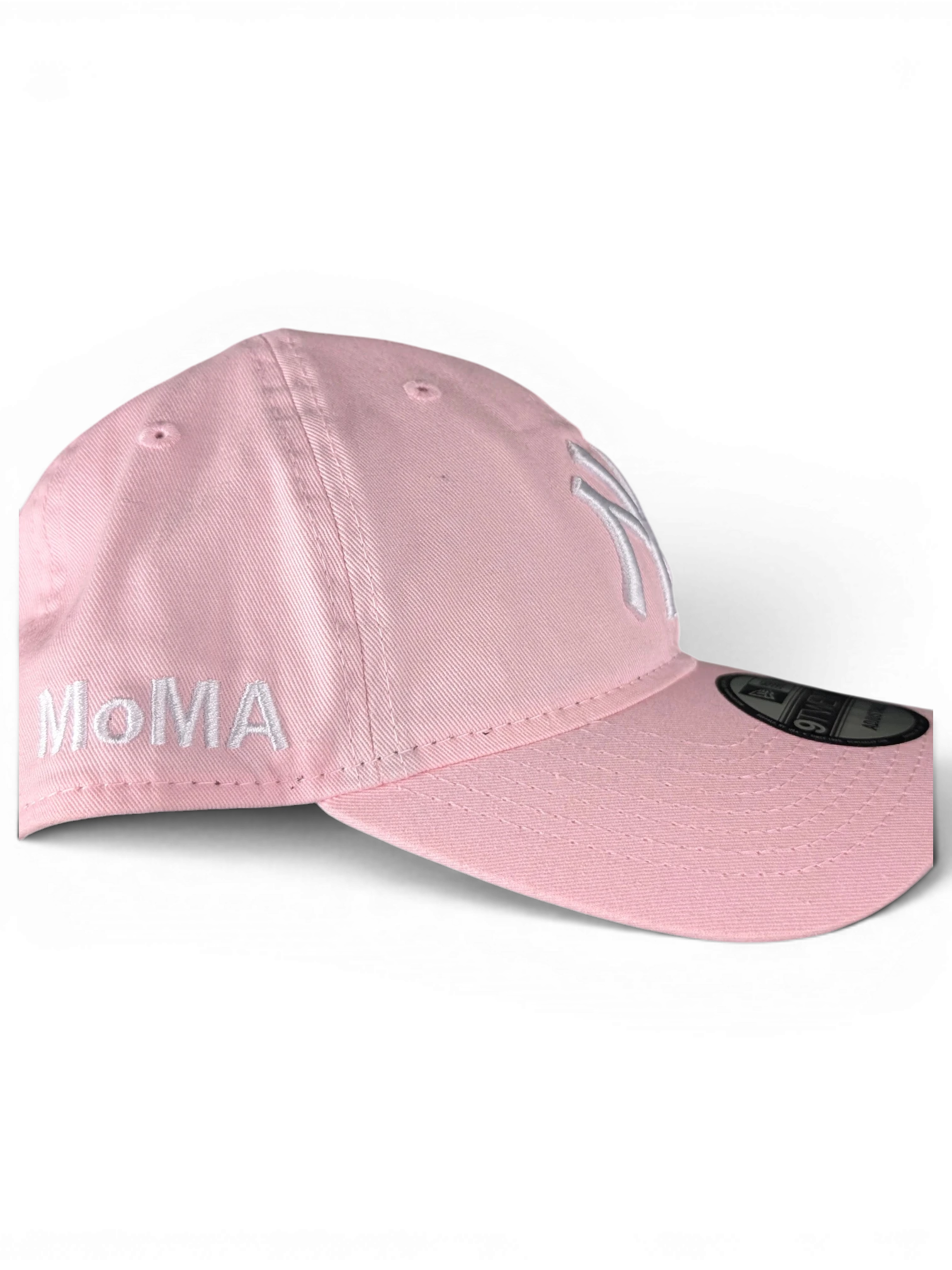 JAKE & IPI light pink New Era 9TWENTY baseball cap with white NY and MoMA embroidery on the side