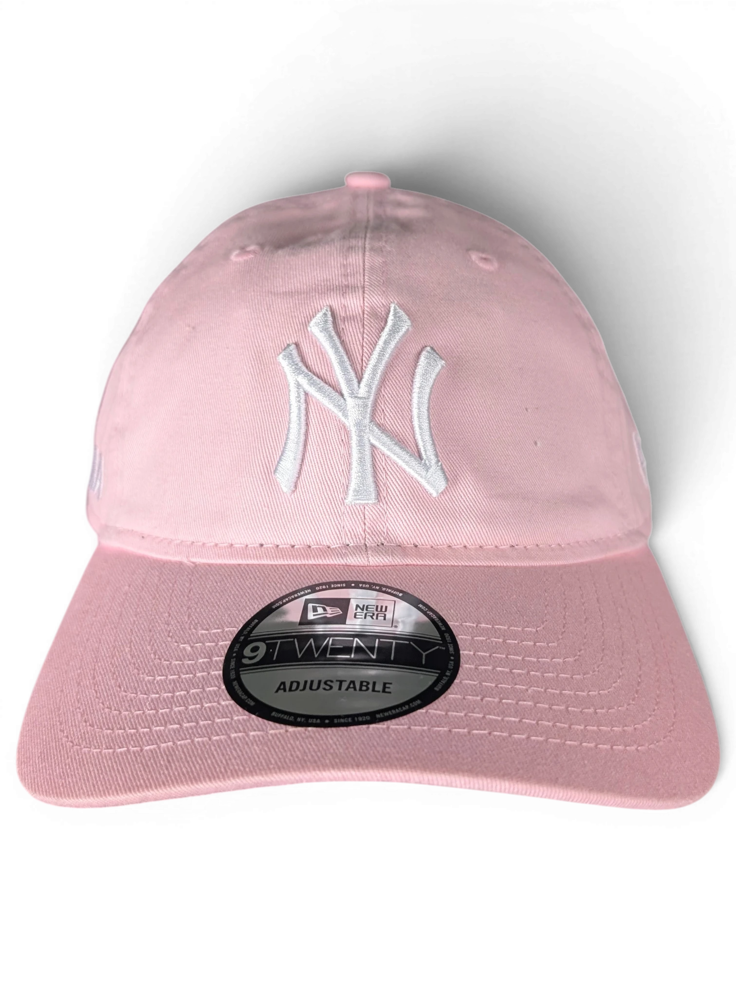 JAKE & IPI light pink New Era 9TWENTY adjustable baseball cap with white New York Yankees logo embroidery