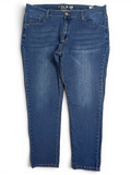 JAKE & IPI D Kin Jeans Wear plus size blue denim jeans with subtle fading and decorative pocket studs