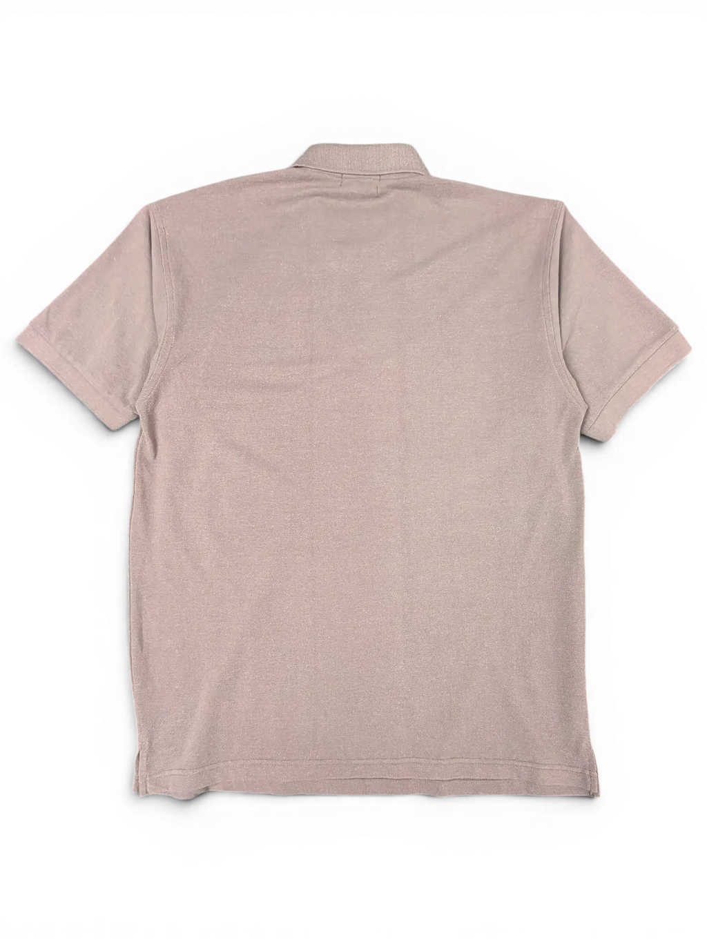JAKE & IPI pre-owned brown Polo Ralph Lauren piqué polo shirt, back view showing classic short sleeve design.