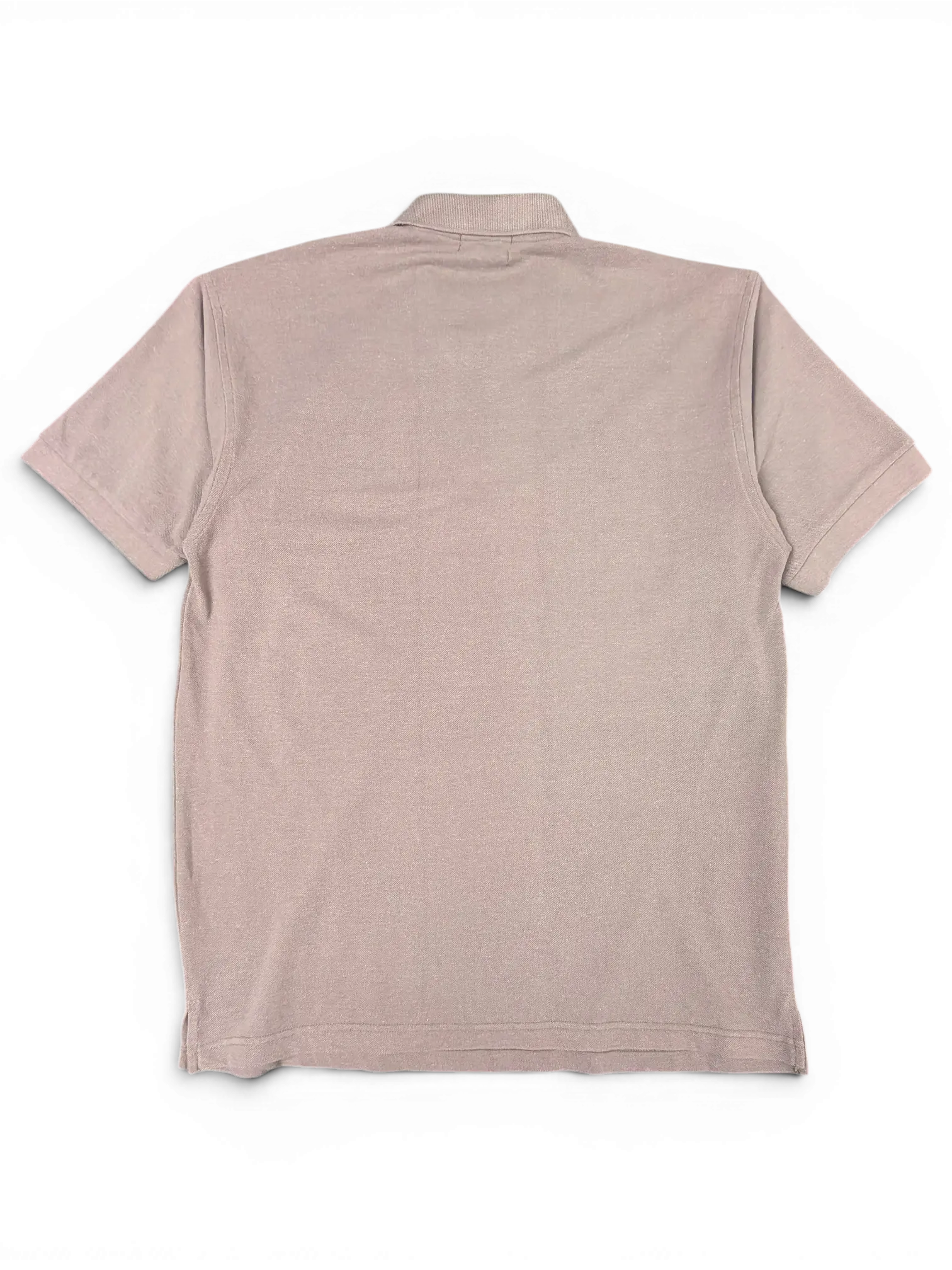 JAKE & IPI pre-owned brown Polo Ralph Lauren piqué polo shirt, back view showing classic short sleeve design.