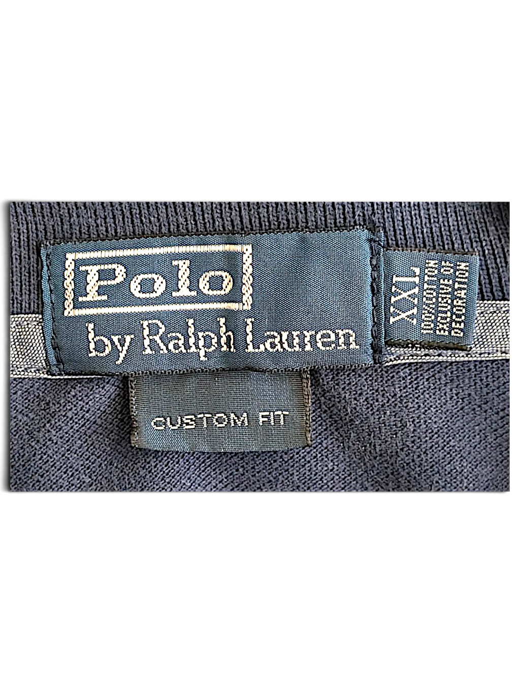 JAKE & IPI navy blue Polo by Ralph Lauren custom fit polo shirt size XXL cotton clothing label