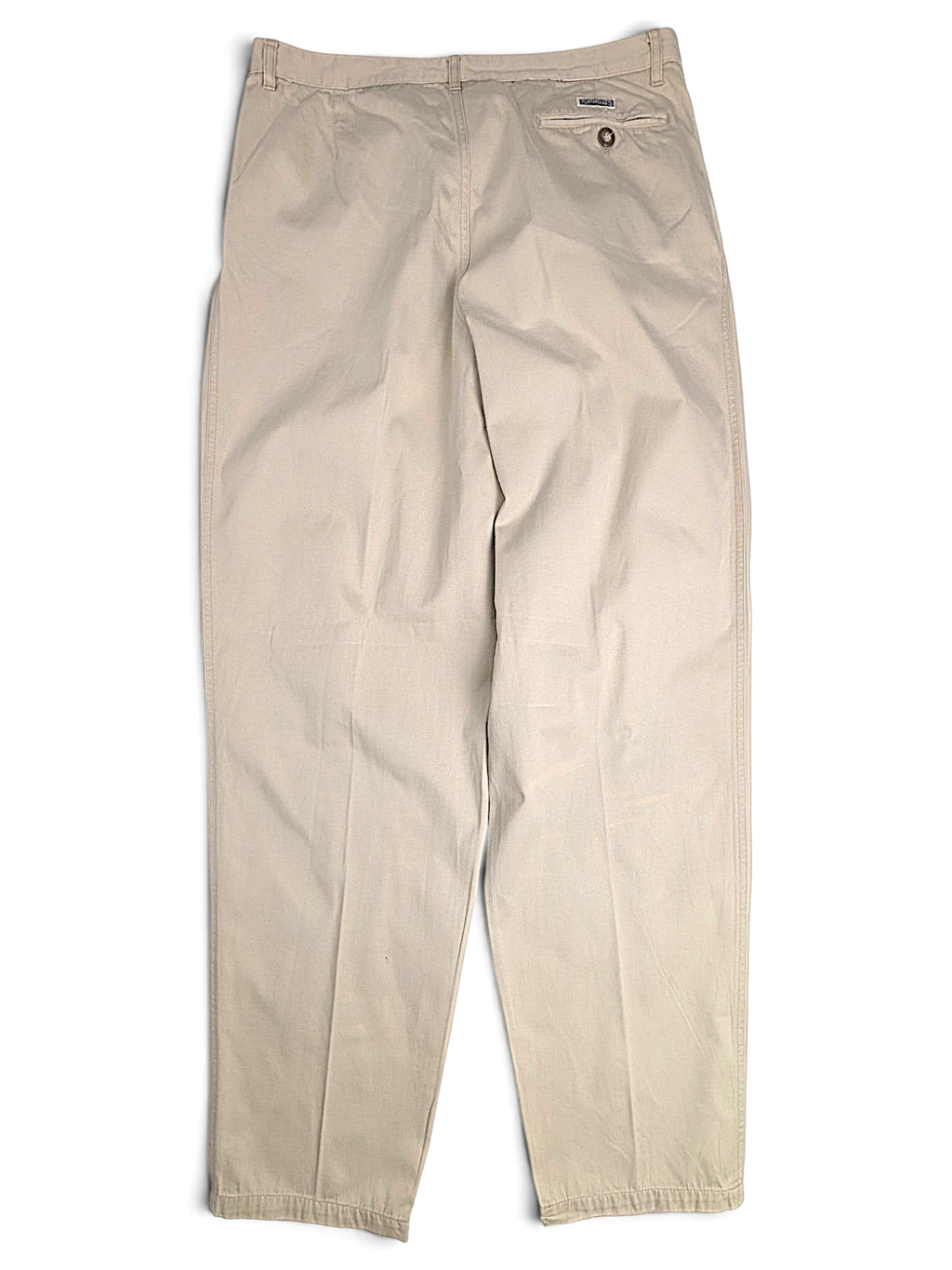 JAKE & IPI Portobello’s beige pleated trousers with a straight leg and back pocket detail