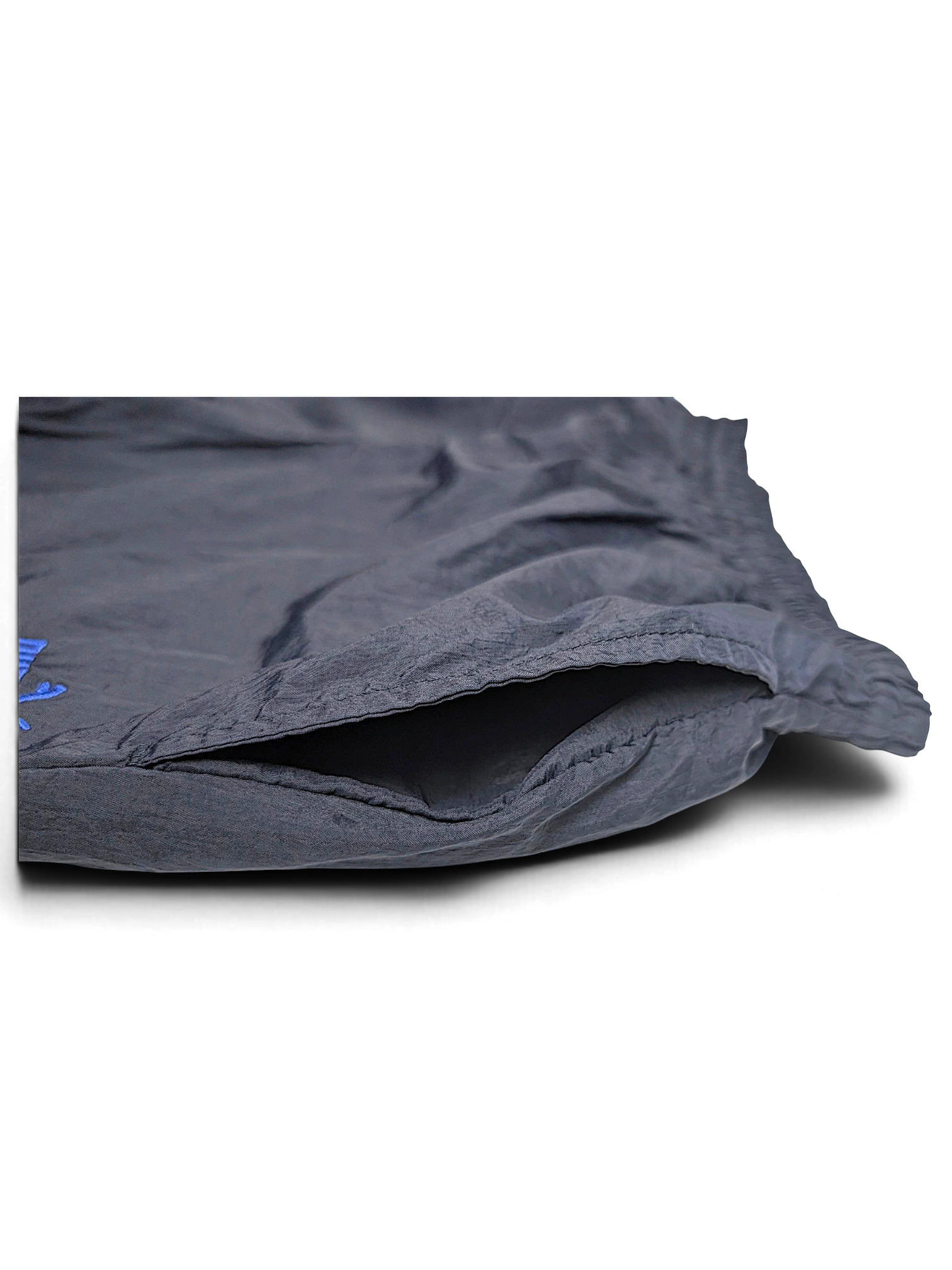 JAKE & IPI Puma black lined track pants with elastic waist and light blue logo detail