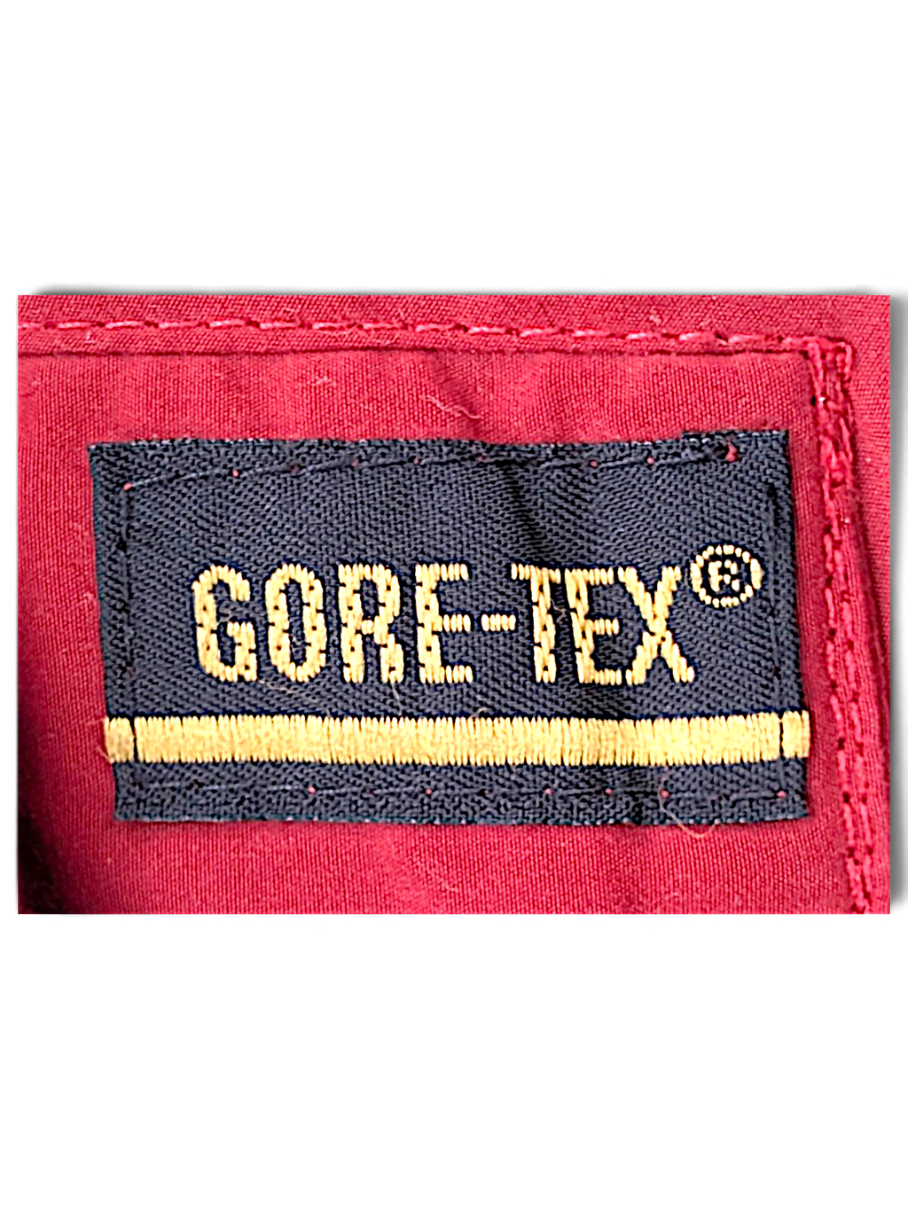 Tourney 1897 Red Gore-Tex Golf Pullover – M; detail view showing fabric, construction, label or condition (image 4 of 5).