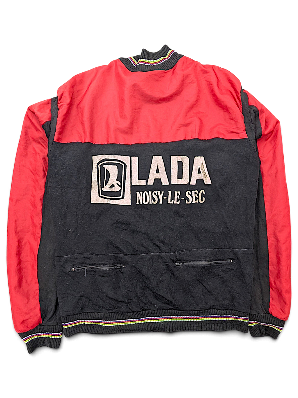 Vintage Lada Noisy-Le-Sec Red Racing Jacket – Estimated M; back view (image 2 of 4).