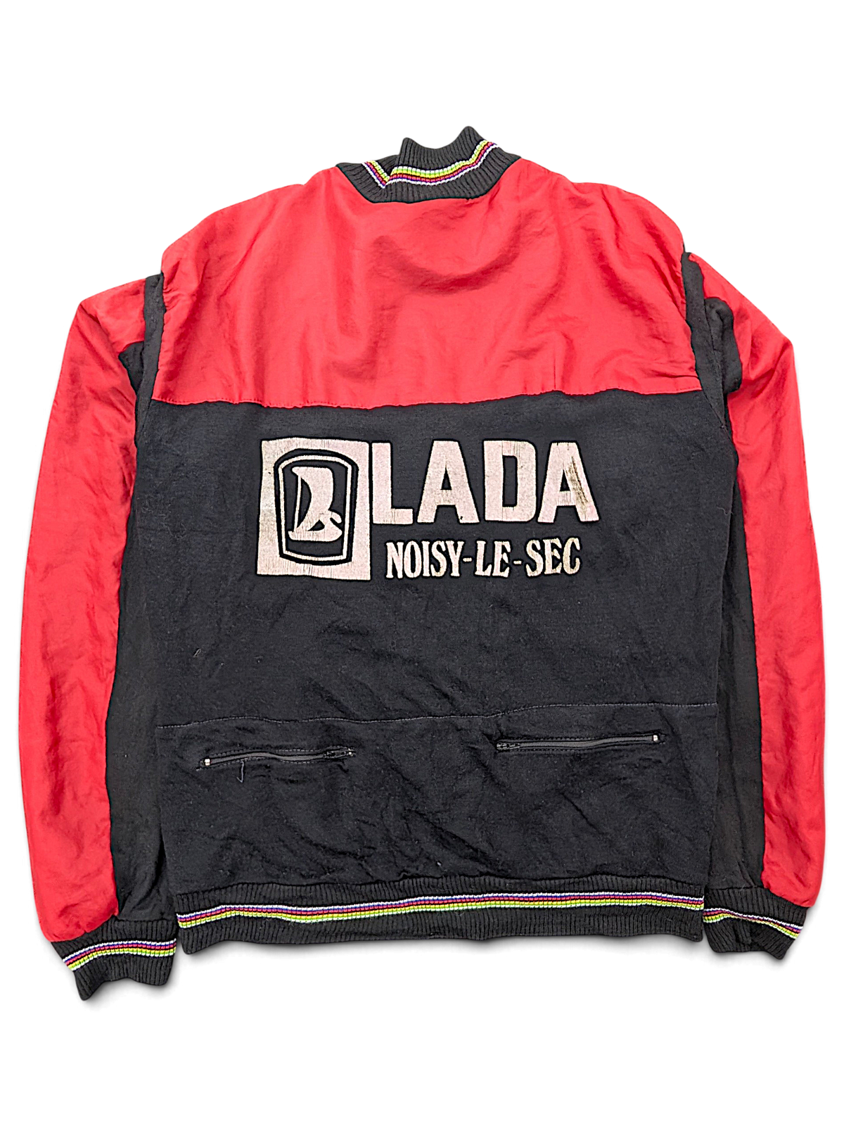 Vintage Lada Noisy-Le-Sec Red Racing Jacket – Estimated M; back view (image 2 of 4).