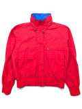 Pacific Exposure Red Hooded Windbreaker; front view (image 1 of 5).