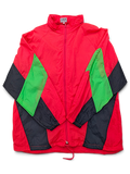 Exclusiv Red Colourblock Windbreaker – L; front view (image 1 of 3).