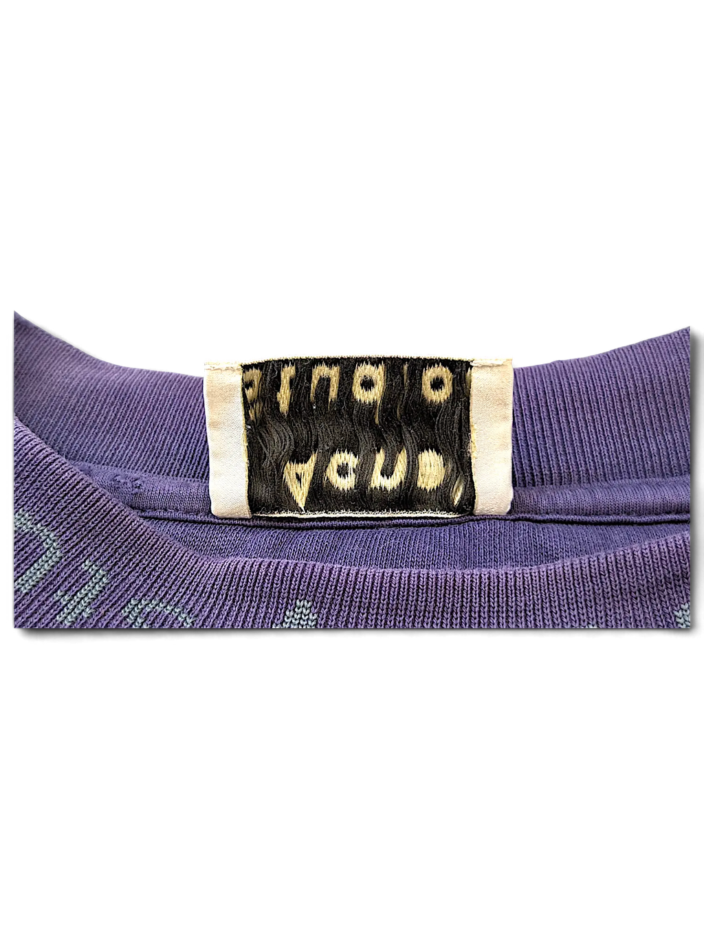 JAKE & IPI purple cotton crewneck sweatshirt featuring a vintage Acne Studios brand label on the inner collar