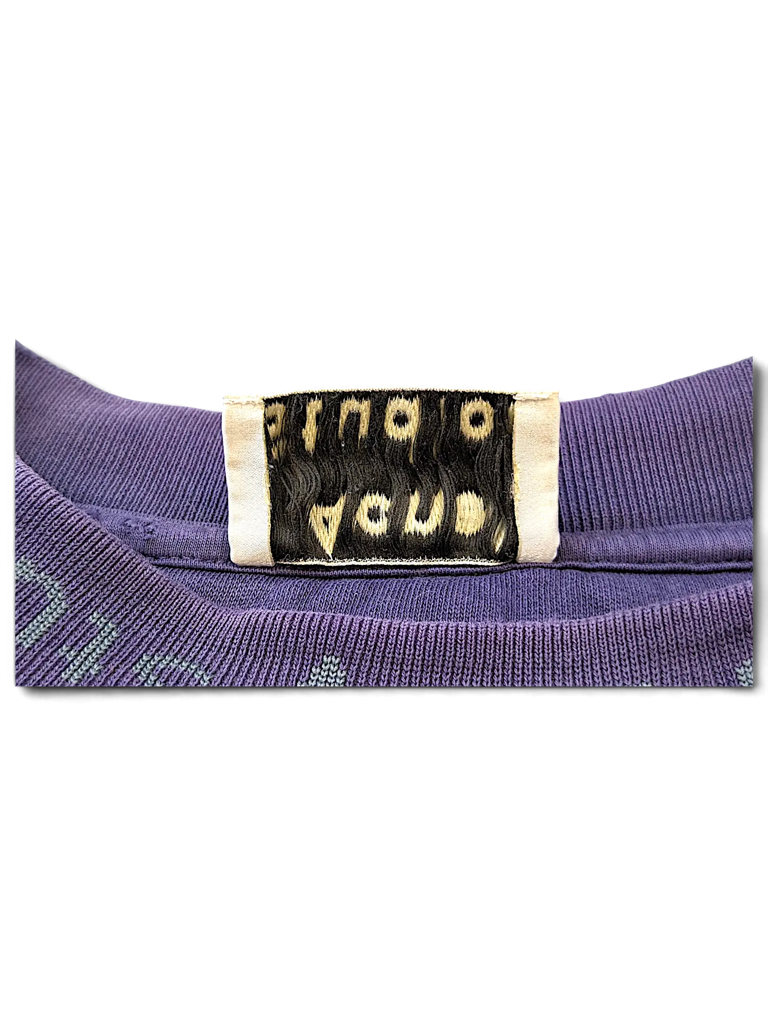 JAKE & IPI purple cotton crewneck sweatshirt featuring a vintage Acne Studios brand label on the inner collar