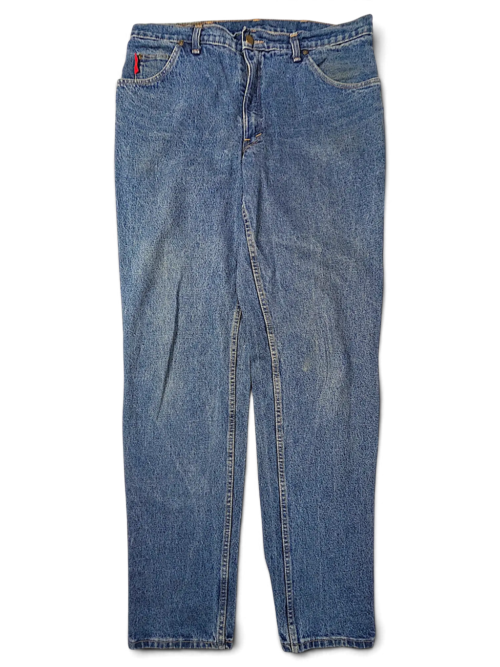 JAKE & IPI Rancher jeans in medium wash blue denim with a classic five-pocket design and straight leg fit.