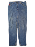 JAKE & IPI Rancher jeans in medium wash blue denim with a classic five-pocket design and straight leg fit.