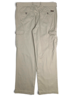 JAKE & IPI pre-owned Rappson light grey cotton cargo trousers with side pockets and a relaxed straight leg fit