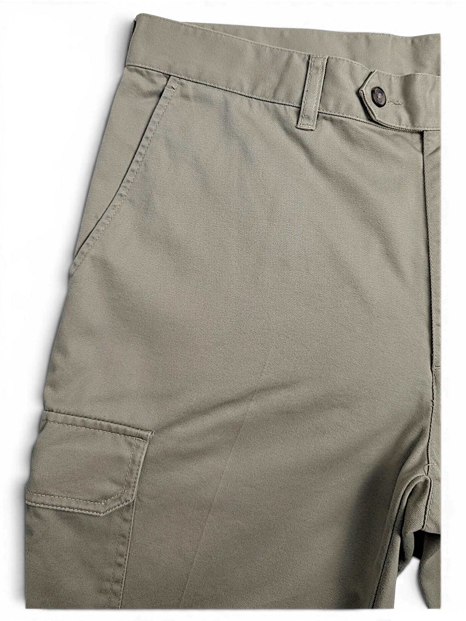JAKE & IPI pre-owned Rappson light grey cotton cargo trousers with side pocket detail and relaxed straight leg fit